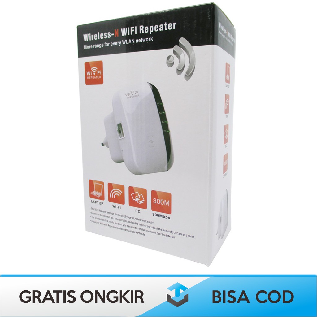 WIFI EXTENDER REPEATER PRO ORIGINAL TAFFWARE 300Mbps WL0189 - ROUTER WIFI MODEM 4G MURAH ORI