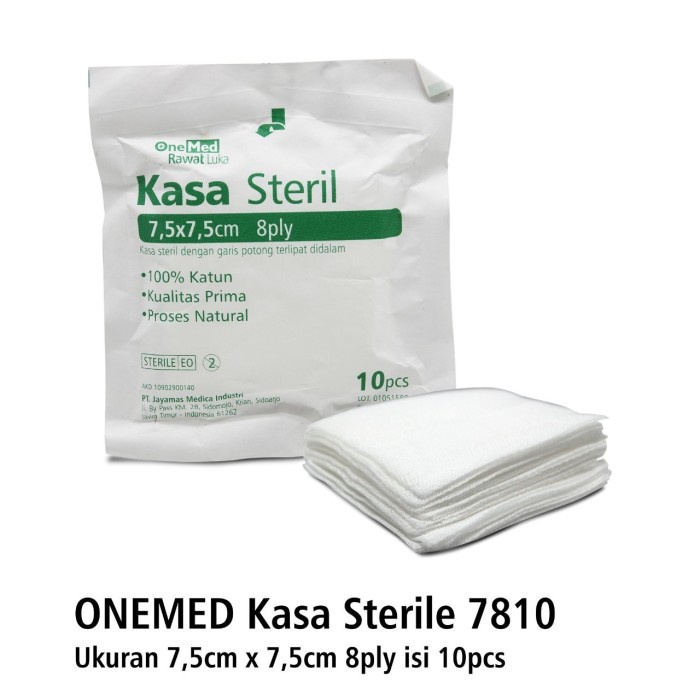 Kasa Steril OneMed 7.5x7.5cm 8 ply isi 10 OJ2