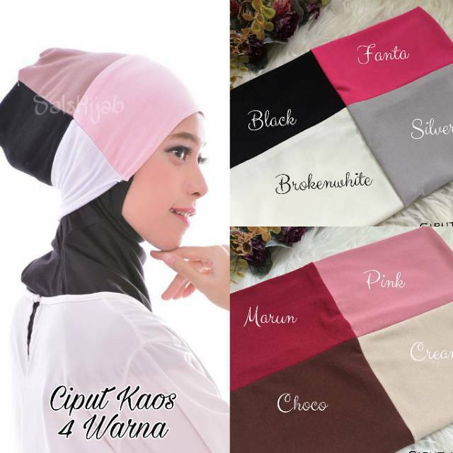 Bandana Hijab - Ciput Kaos Kombinasi Warna - Inner Hijab