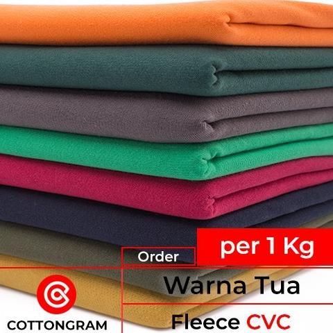 Kain Fleece Bahan Jaket Sweater Hoodie Cvc Warna Tua per Kg