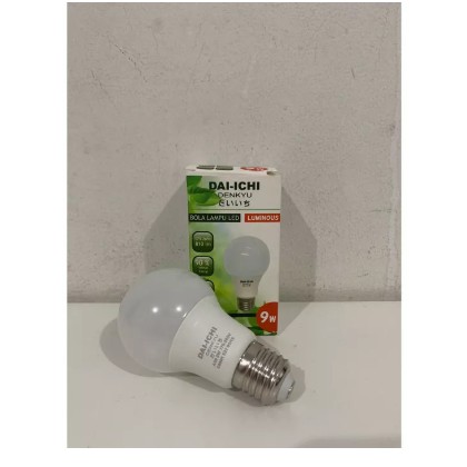 BOHLAM LAMPU LED 9W LUMINOUS PUTIH 6400K GARANSI 6 BULAN DAI-ICHI