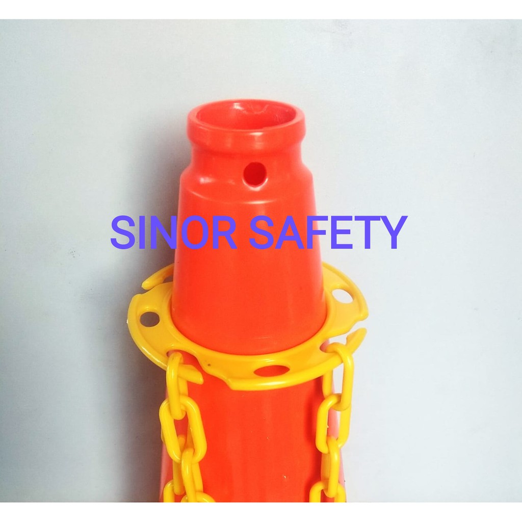 Per Roll Plastic Chain RANTAI PLASTIK SAFETY TRAFFIC CONE KUNING 8MM X 30Mtr GOSAVE