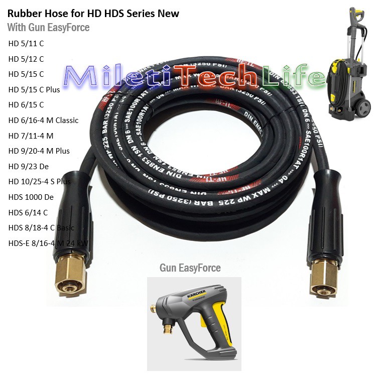 Selang RB10 2xEasyLock High Pressure Hose 250Bar for Karcher High Pressure HD HDS Series New