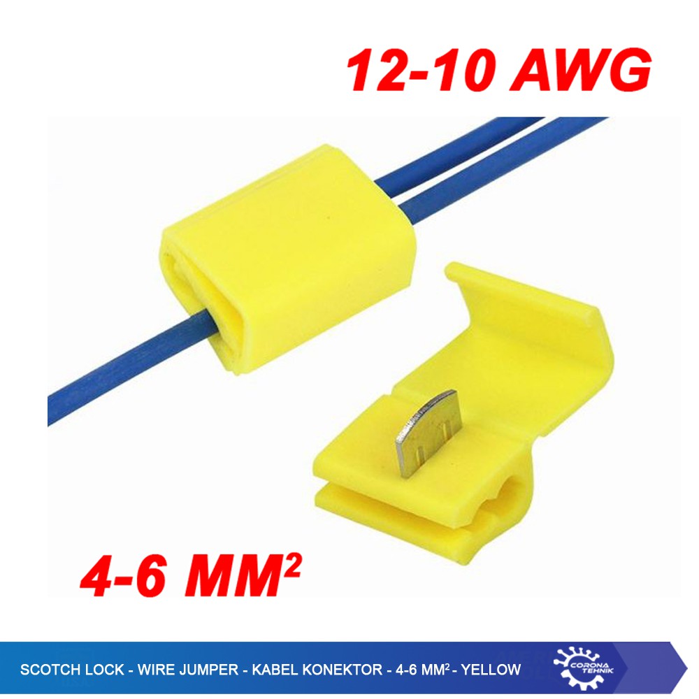 Scotch Lock - Wire Jumper - Kabel Konektor - 4 - 6 mm - Yellow