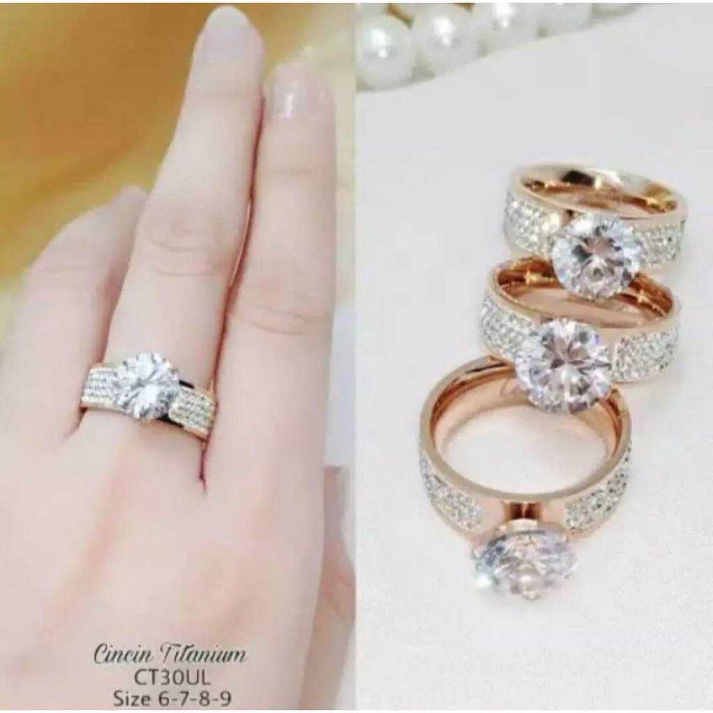 CINCIN PERMATA TITANIUM PERHIASAN WANITA