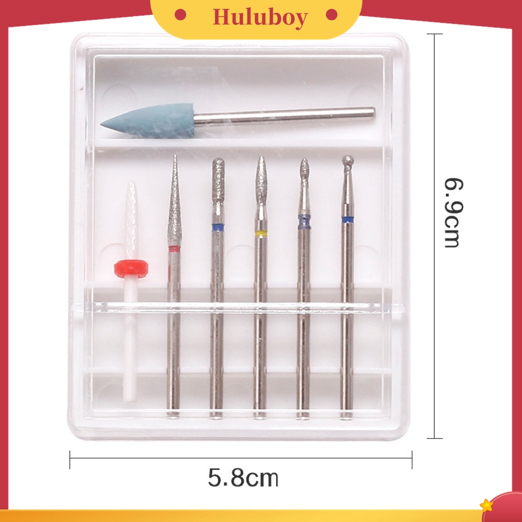 Huluboy Huluboy♡ 1 Set Kepala Amplas Kuku Universal Bahan Tungsten Steel Untuk Kecantikan