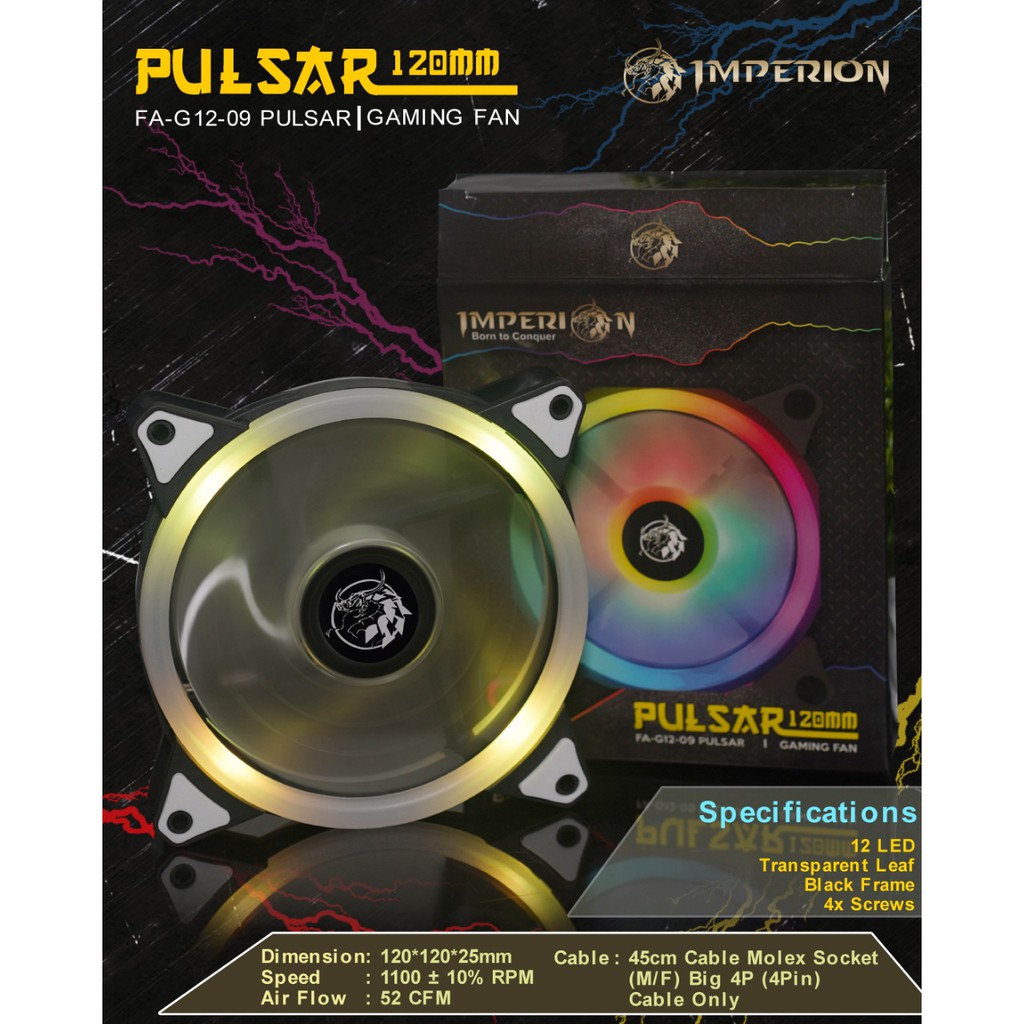 FAN CASING IMPERION PULSAR 12CM LED RGB