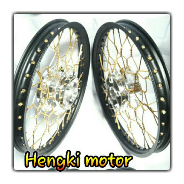 Velg vixion new nvl stell kepang kembang warna hitam