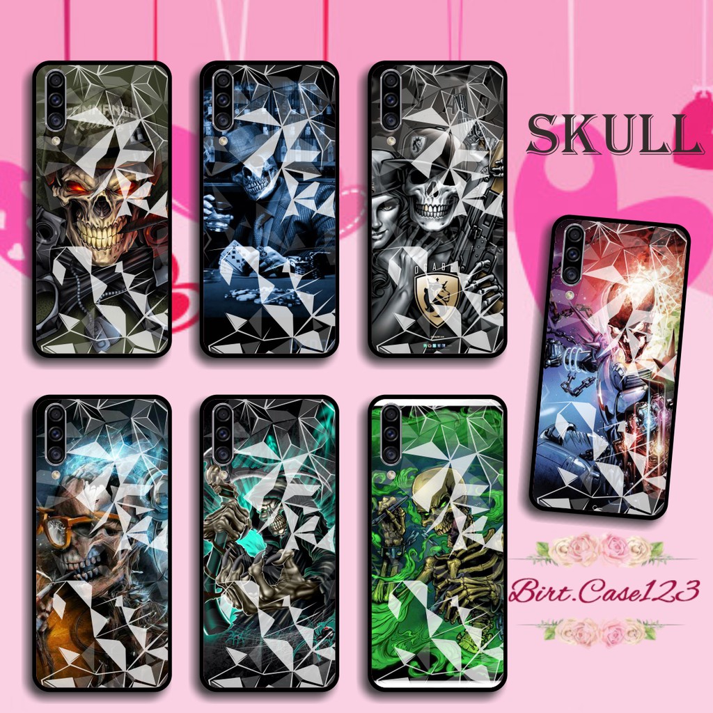 softcase diamond gambar SKULL Oppo A3s A1k A5 A9 2020 A7 F9 A5s A31 A52 A92 A37 A53 A83 F1s BC509