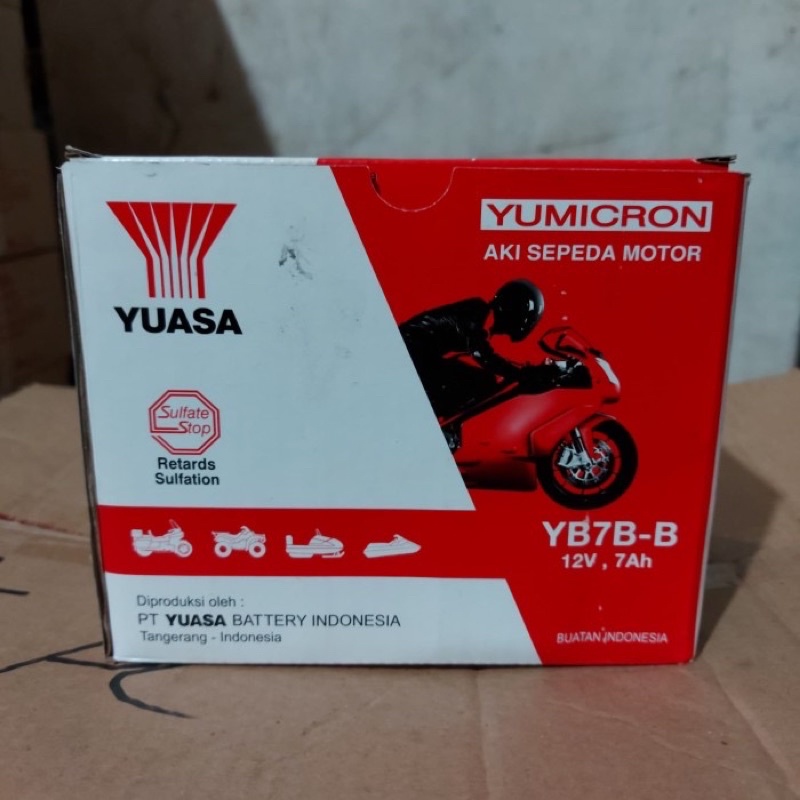 Aki motor yuasa yb7b. Aki basah motor yamaha nouvo