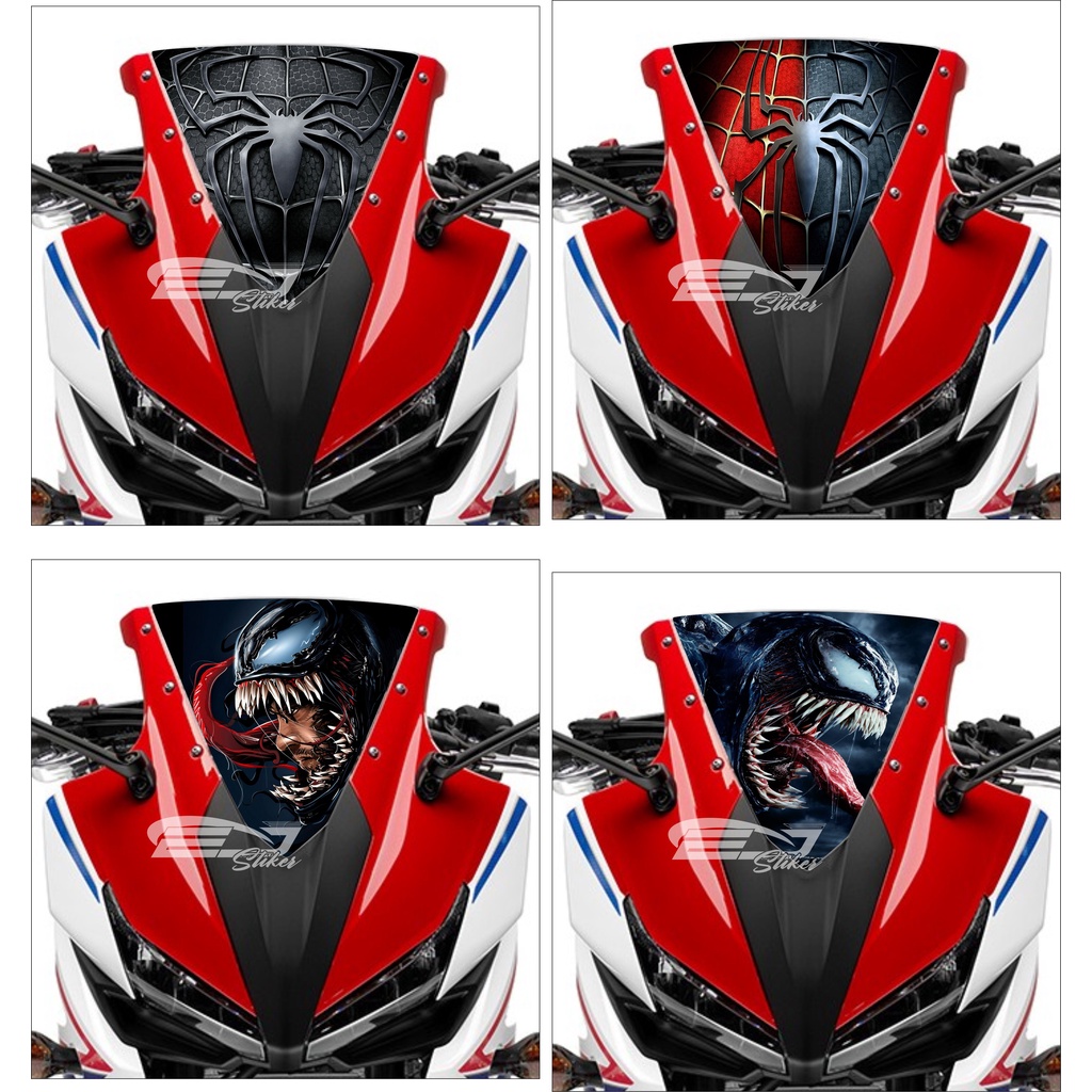 STIKER WINSHIELD VISOR PCX / STIKER MIKA DEDPAN PCX / STIKER TAMENG PCX LABA LABA MERAH