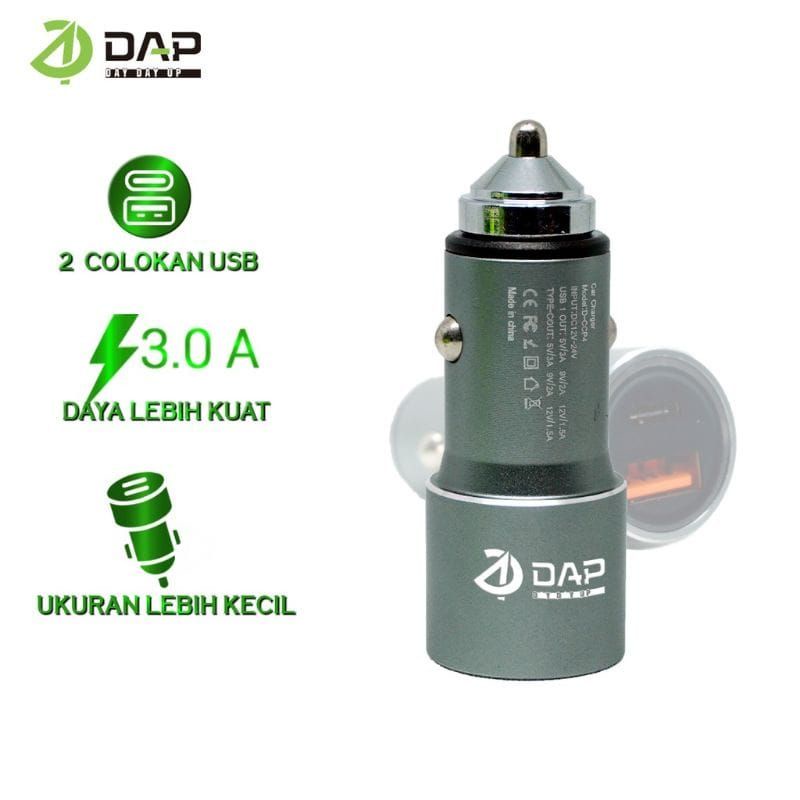 CAR CHARGER DAP 20W TYPE-C PD+USB QUICK CHARGE 3.0 D-CCP4N