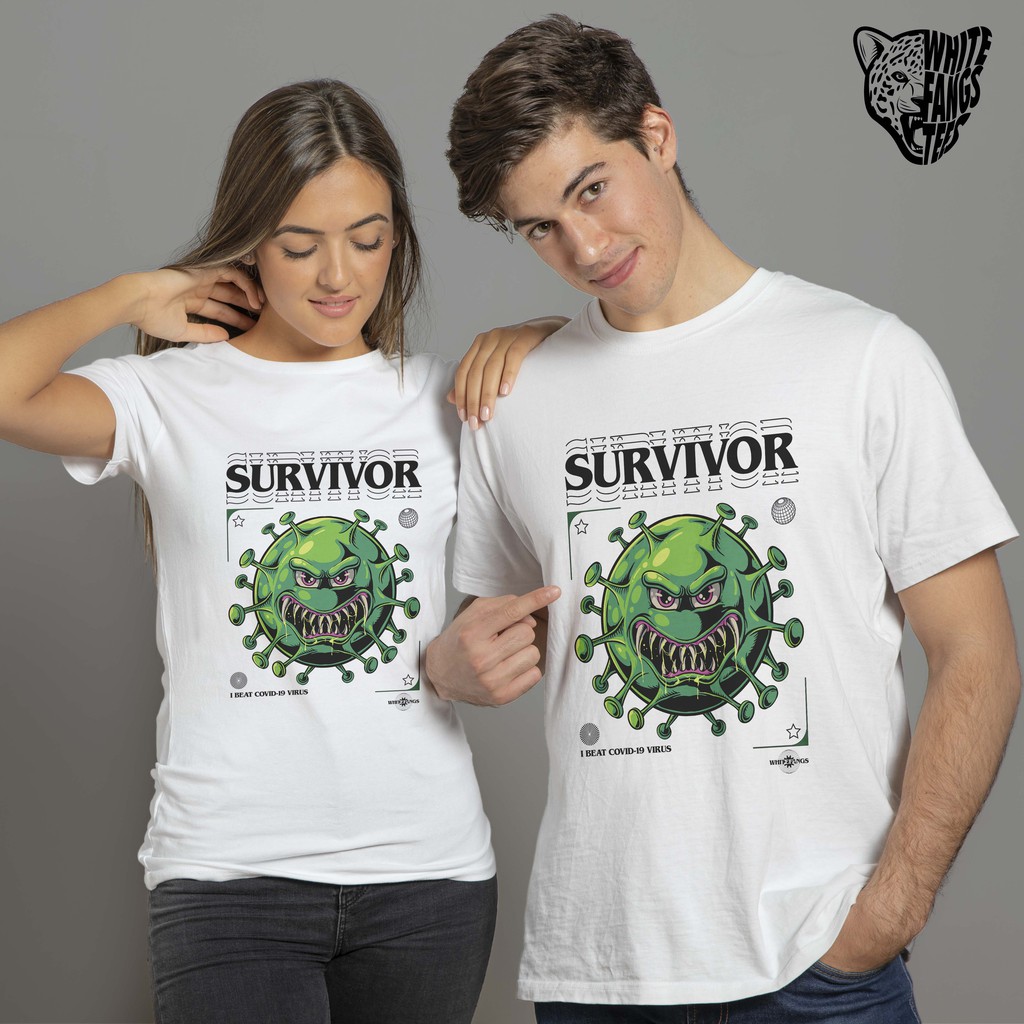 KAOS COVID / COVID SURVIVOR / I BEAT COVID-19 / STREETWEAR DESIGN / COMBED 30S