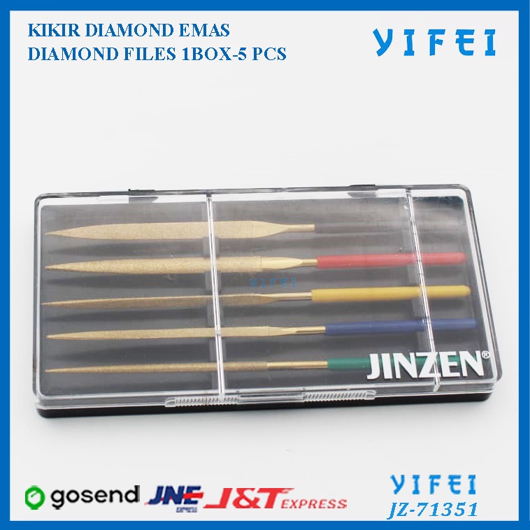 Kikir Diamond Set 5 Pcs/ Kikir Intan Emas/Kikir Emas/YIFEI-71351