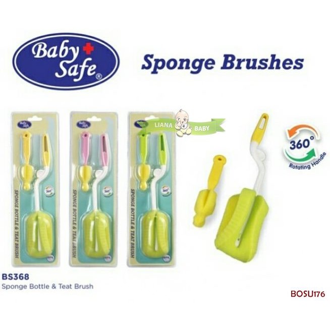 BOSU176 SIKAT BOTOL BABY SAFE SIKAT SPONGE BRUSH BS368