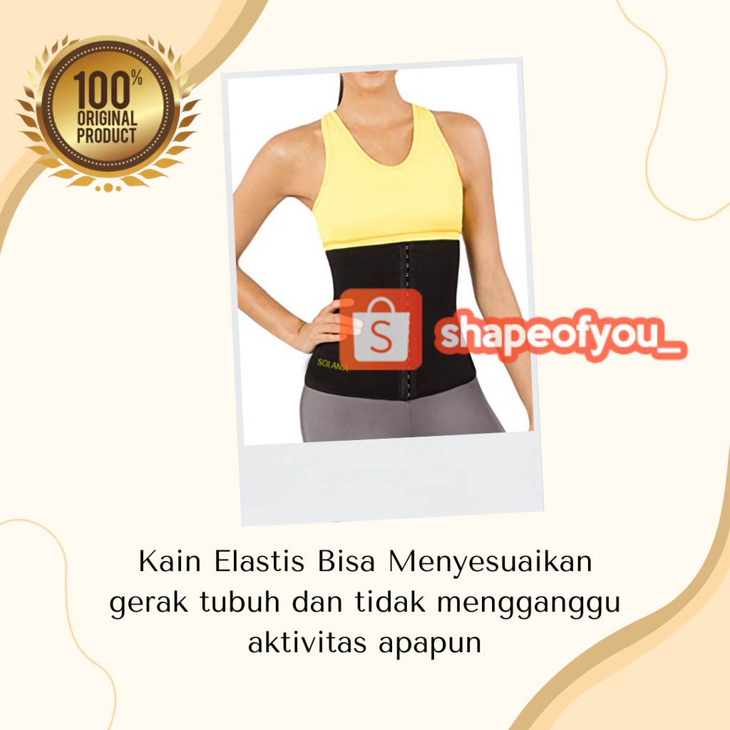 Korset Baju Pembakar Lemak Perut Buncit Pinggang Pelangsing HOT BELT CINCHER HOTSHAPER TEBAL LOGO