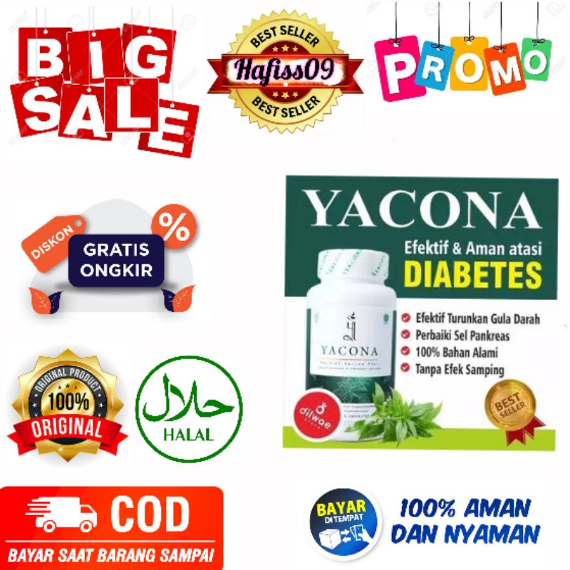 100% ORIGINAL Yacona Original Obat Diabetes Munurunkan Gula Darah - Yacona Asli Mengobati Gula Darah