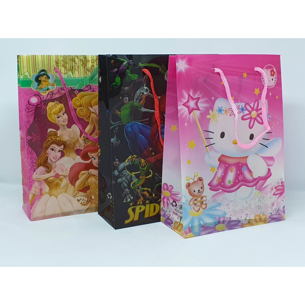 

Tas Souvenir Kado Karakter Anak 1 PX GOODIE BAG DISNEY KITTY SPIDERMAN