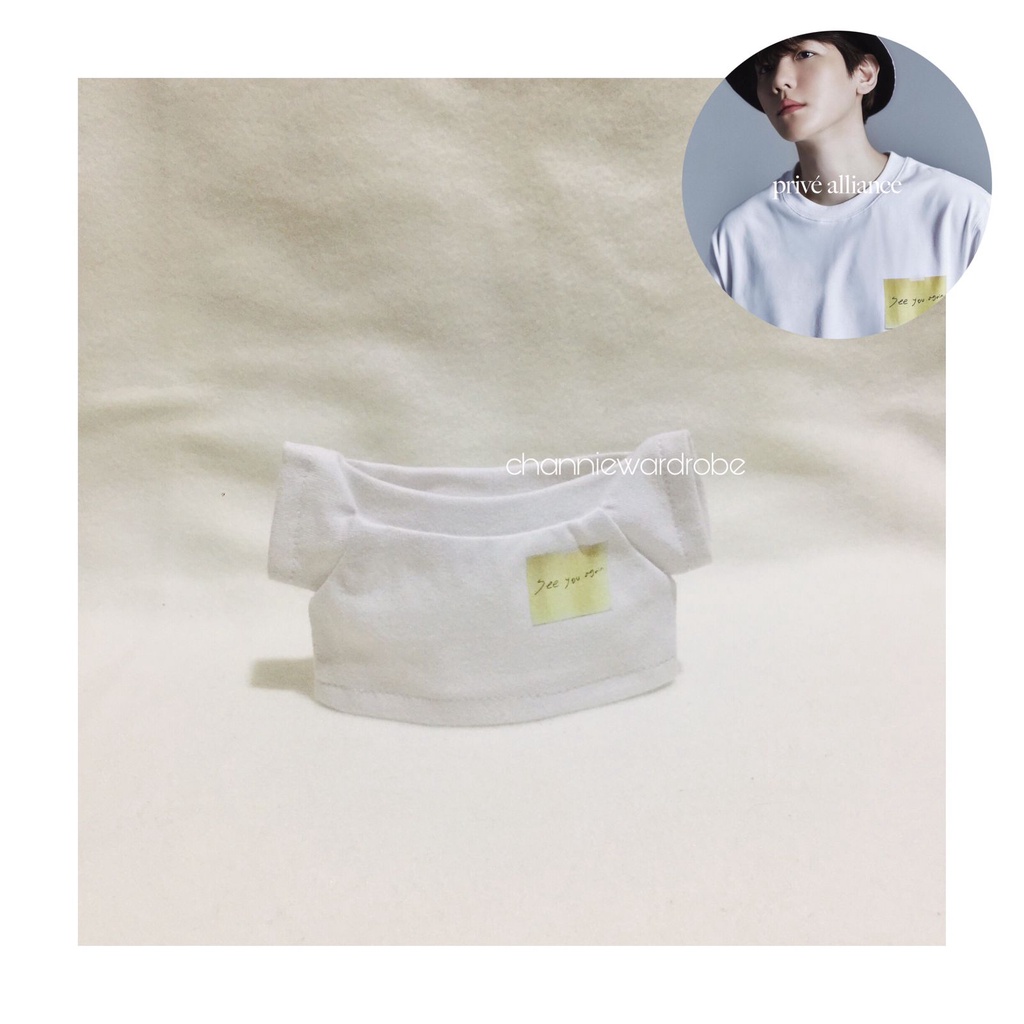 EXO Baekhyun Doll Clothes Baju Boneka 20cm 15cm Prive See You Tshirt