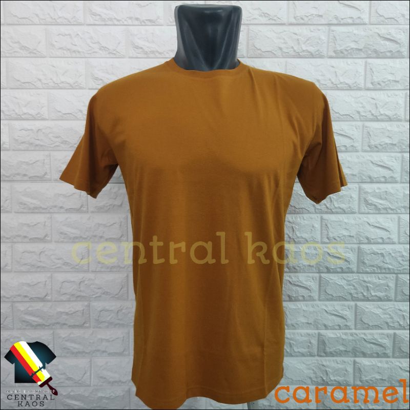 KAOS POLOS / Baju POLOS  Caramel Cotton Combed 30s Premium