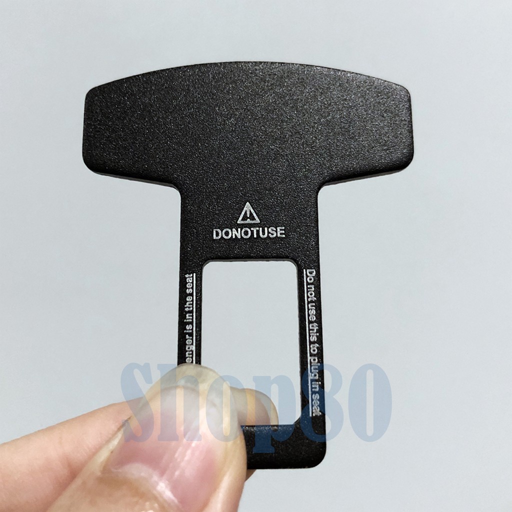Colokan Seat Belt Logam Hitam / Polos Buckle SeatBelt Clip Warning Alarm Buzzer Stopper Safety
