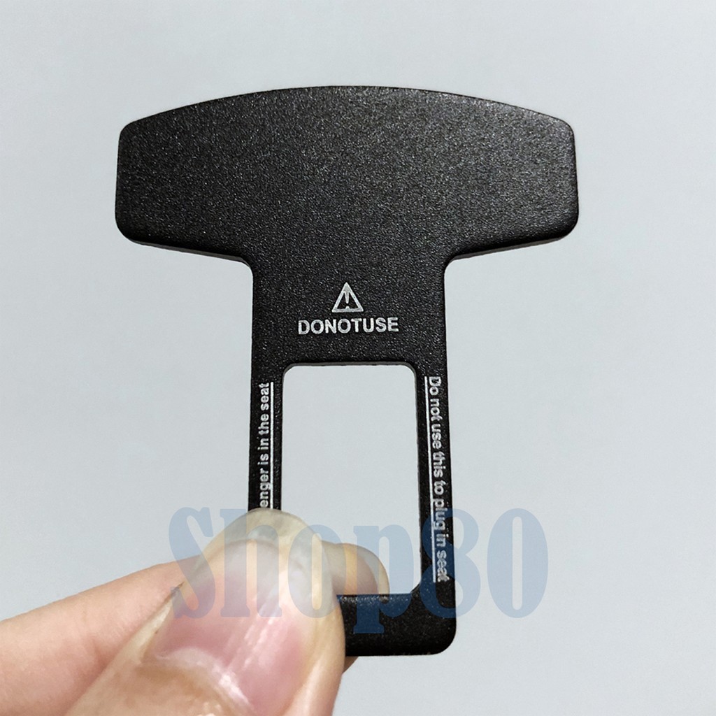 Colokan Seat Belt Logam Hitam / Polos Buckle SeatBelt Clip Warning Alarm Buzzer Stopper Safety