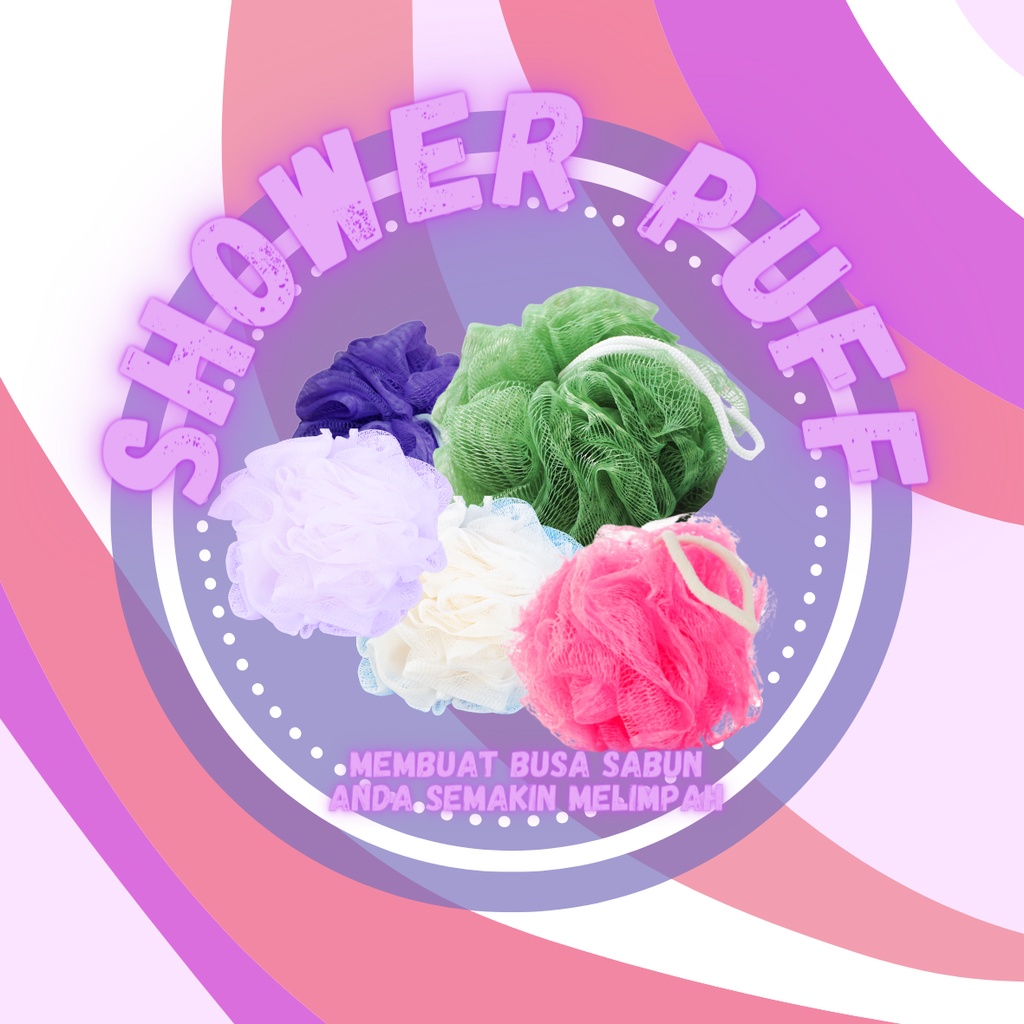 Shower Puff Warna Warni