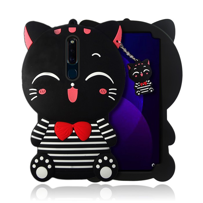 Case XIOAMI/REDMI GO/4X/5A/7/NOTE 5 PRO/NOTE 6 PRO/NOTE 7/NOTE 8/NOTE 8 PRO/ Soft  Black Cat Smile