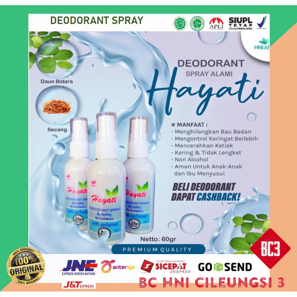Hayati Deodorant Spray Non Alkohol