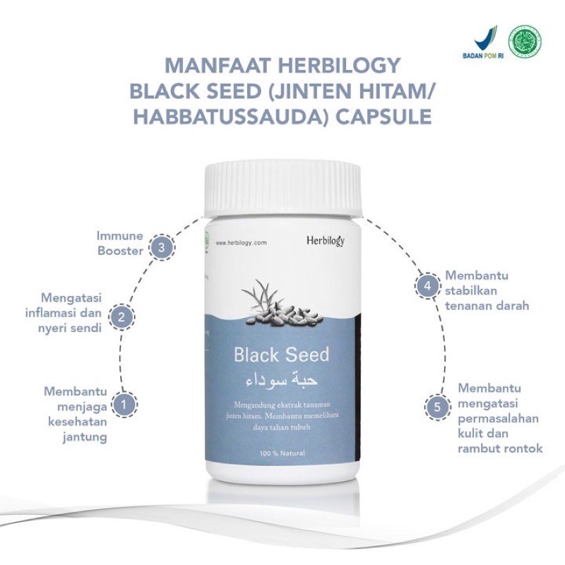 HERBILOGY BLACK SEED (JINTEN HITAM/HABBATUSSAUDA) CAPSULE