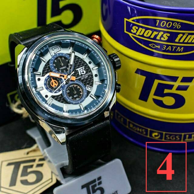Jam Tangan Pria T5 H3704 T5 H 3704 original chronograph bergaransi free tin box