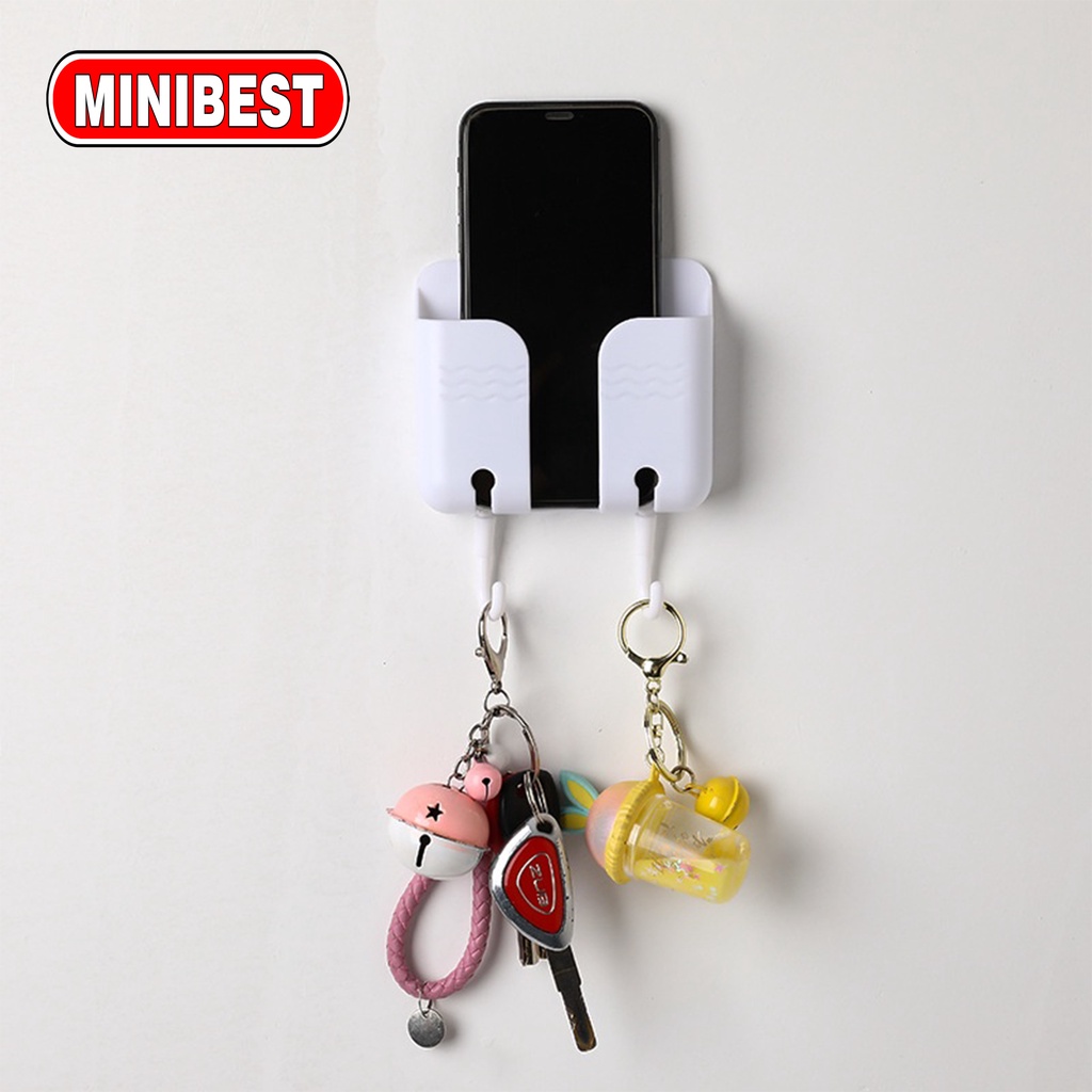 [MB] Holder Tempel Dinding Tempat Charger Hp, Remote / Rak Gantung Multifungsi