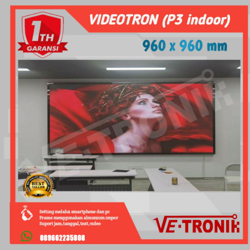Videotron led p3 indoor layar visual proyektor besar