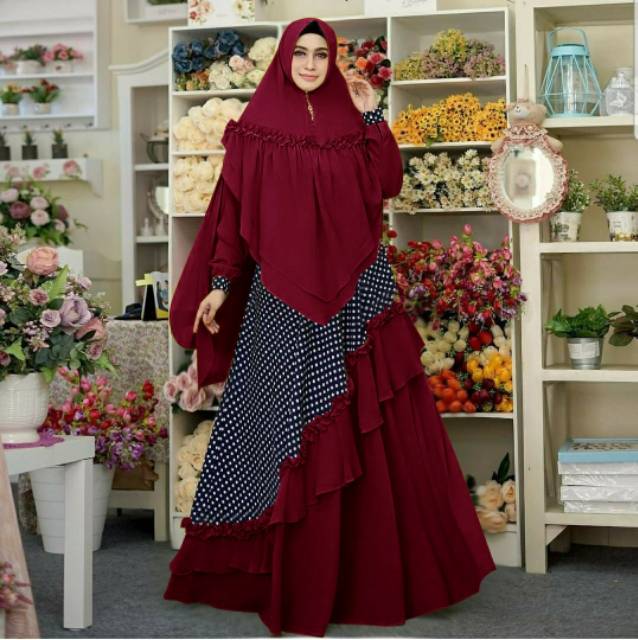 SYARI EKARIA, MOSCREPE, GAMIS HIJAB MUSLIM, MAXY DRESS