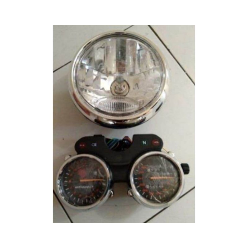 Lampu Depan Bulat Rx-King New Plus Speedometer Rx-King New Tebal