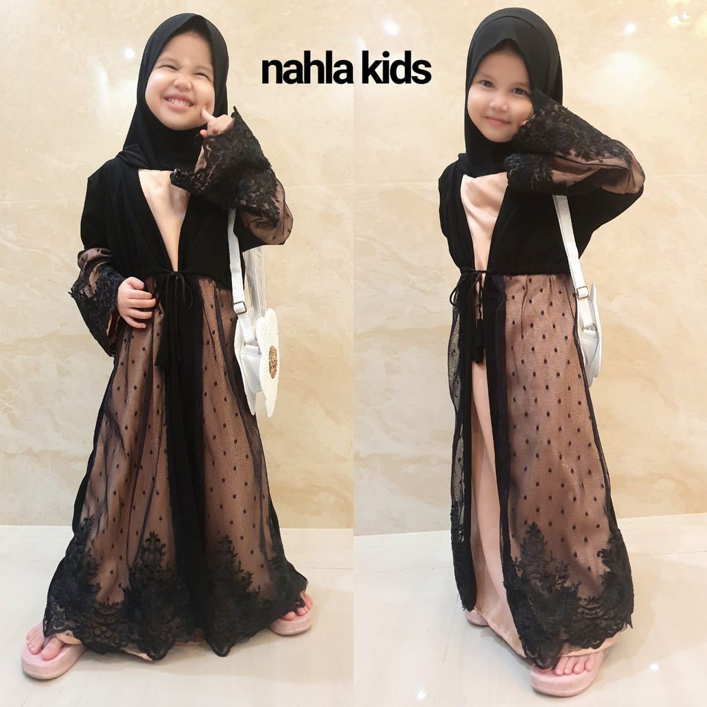 Abaya arab terbaru-gamis hitam remaja kekinian - fhasion muslimah terbaru-dress remaja kekinian-dress muslimah terbaru-nahla(BR262)