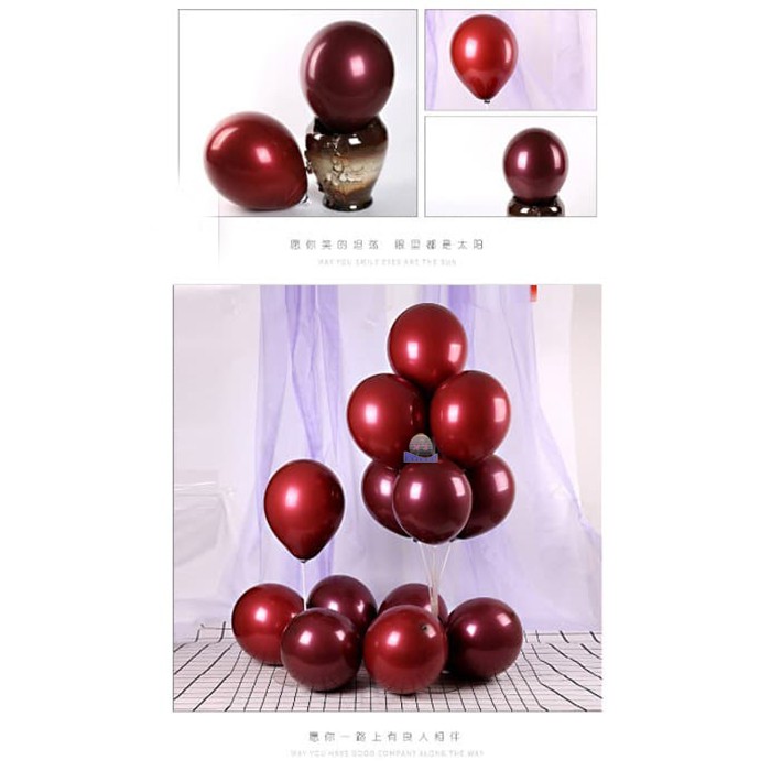 Balon Latex Chrome Double Metalik