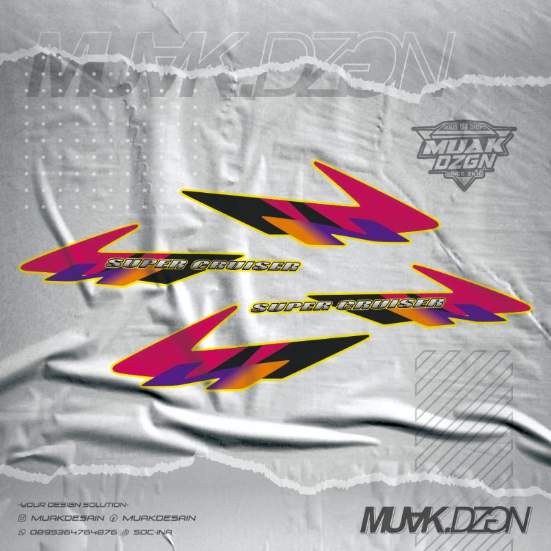 Striping Tiger 2000 Tiger Lawas 97 Stiker Decal Printing Original Custom