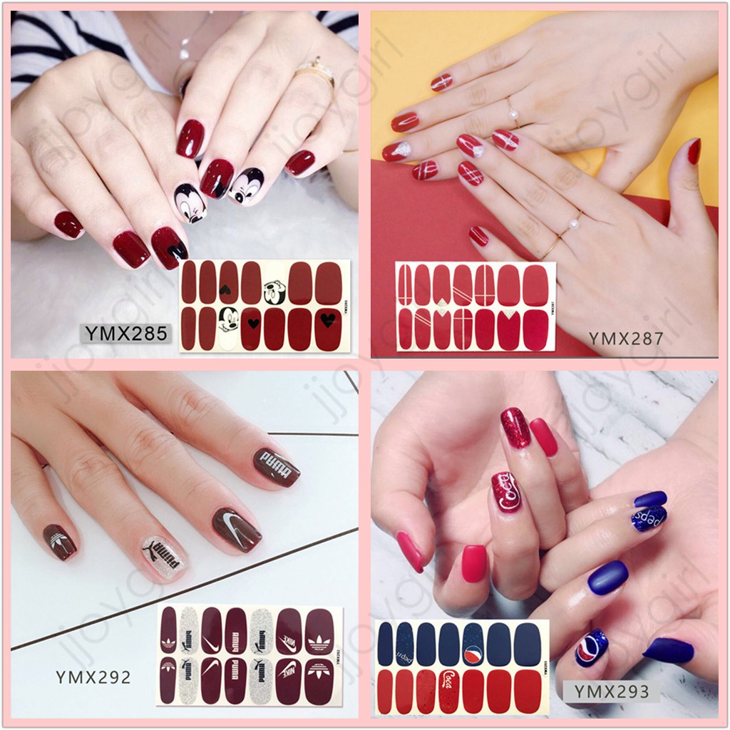 &lt;Jjoygirl&gt;YMX Nail sticker motif / sticker kuku / stiker kuku / nail stiker glitter / stripes design