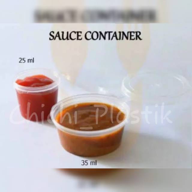 Saus container plastik 25ml SUAPI cup sambal saos bumbu