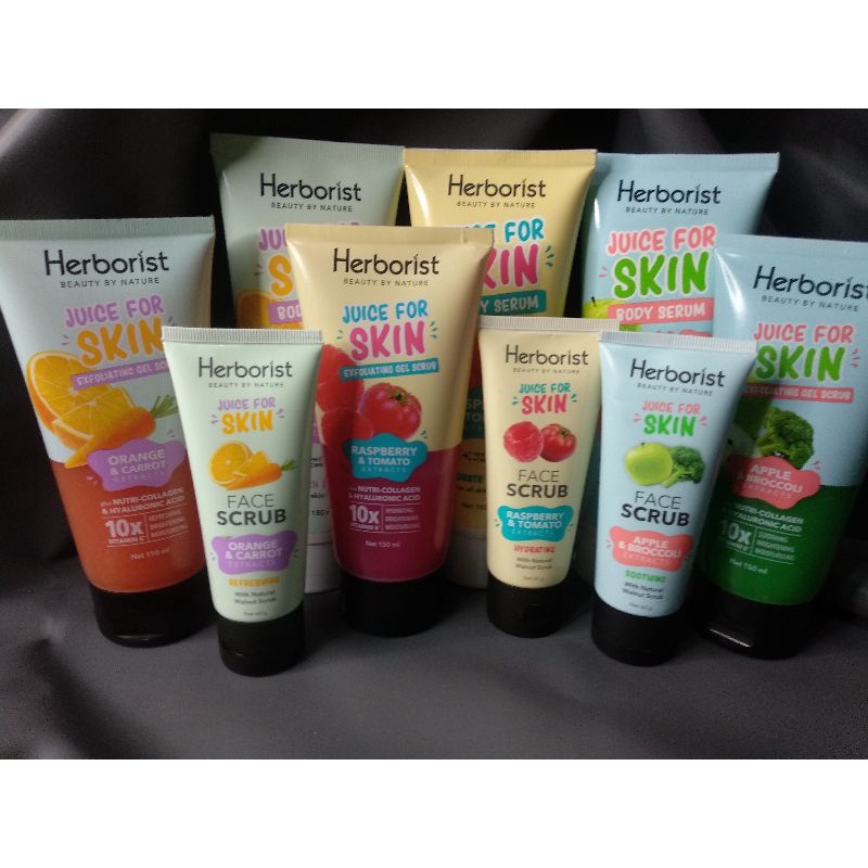 Jual herborist body serum, exfoliating gel scrub, face scrub original by official store Shopee