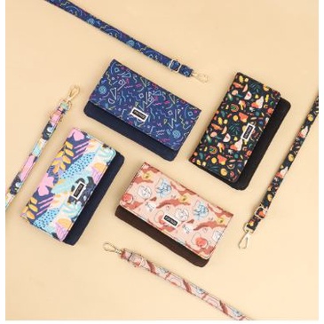 Tas Dompet HP Panjang Wanita Card Holder Hanging Phone Bags Wallet Footage TS-14 Motif