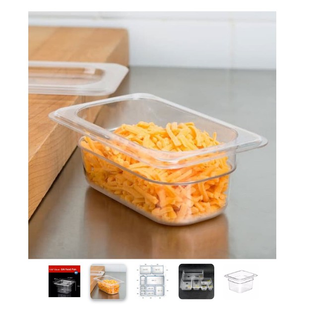 Polycarbonate Food pan 1/6 tinggi 10CM - foodpan 1/6 T10 tahan 100C