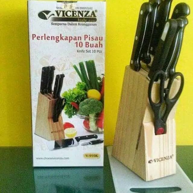 Vicenza V910K Stainles Steel Knife Set - Hitam