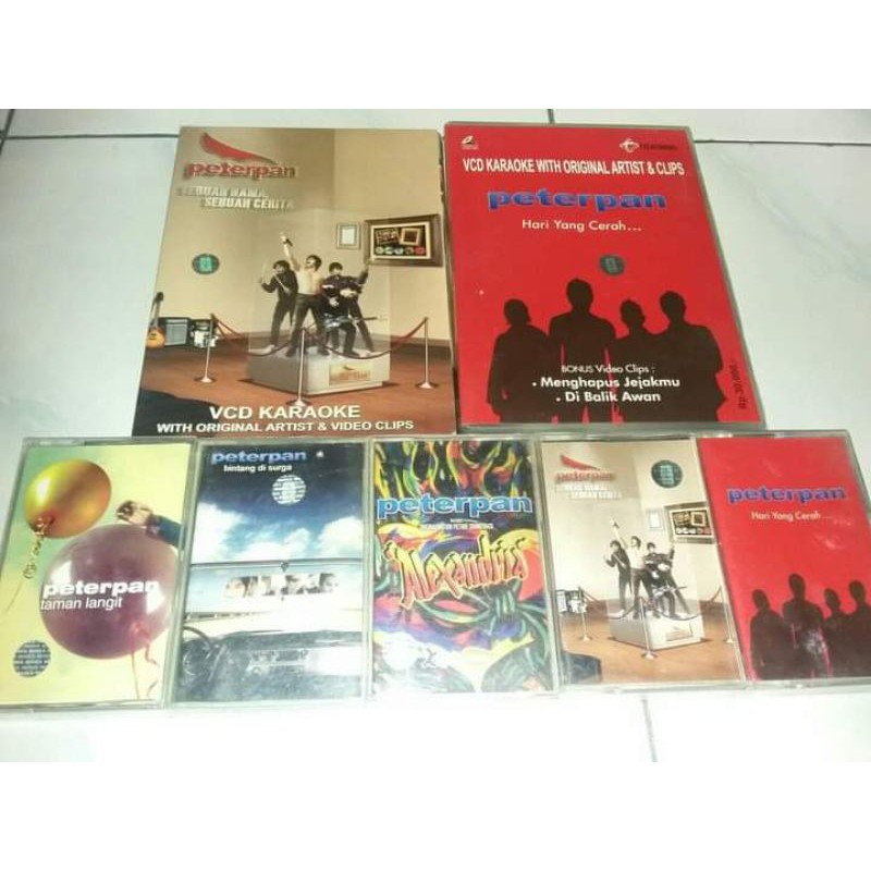 5 kaset pita peterpan noah dan 2 vcd original