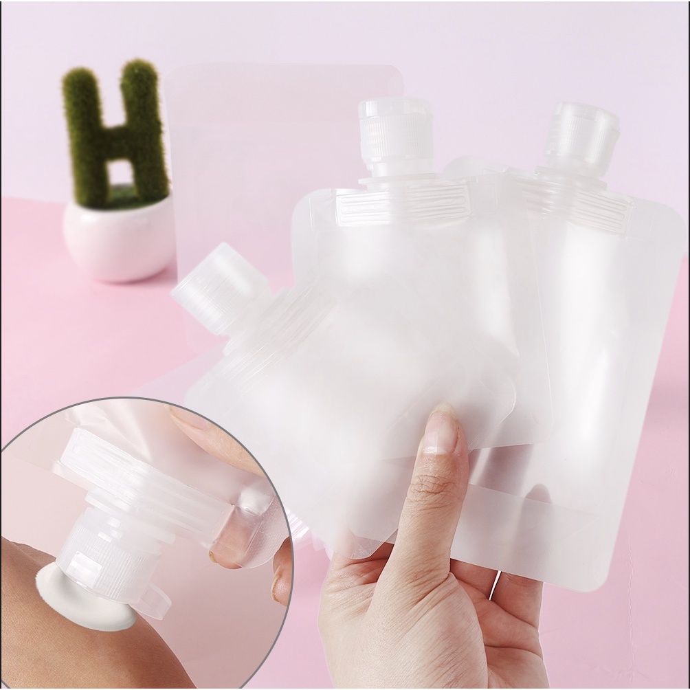 Botol Refill Tempat Sabun Travel Plastik Fliptop Flip Top Organizer Traveling Dispenser Lotion Model Lipat