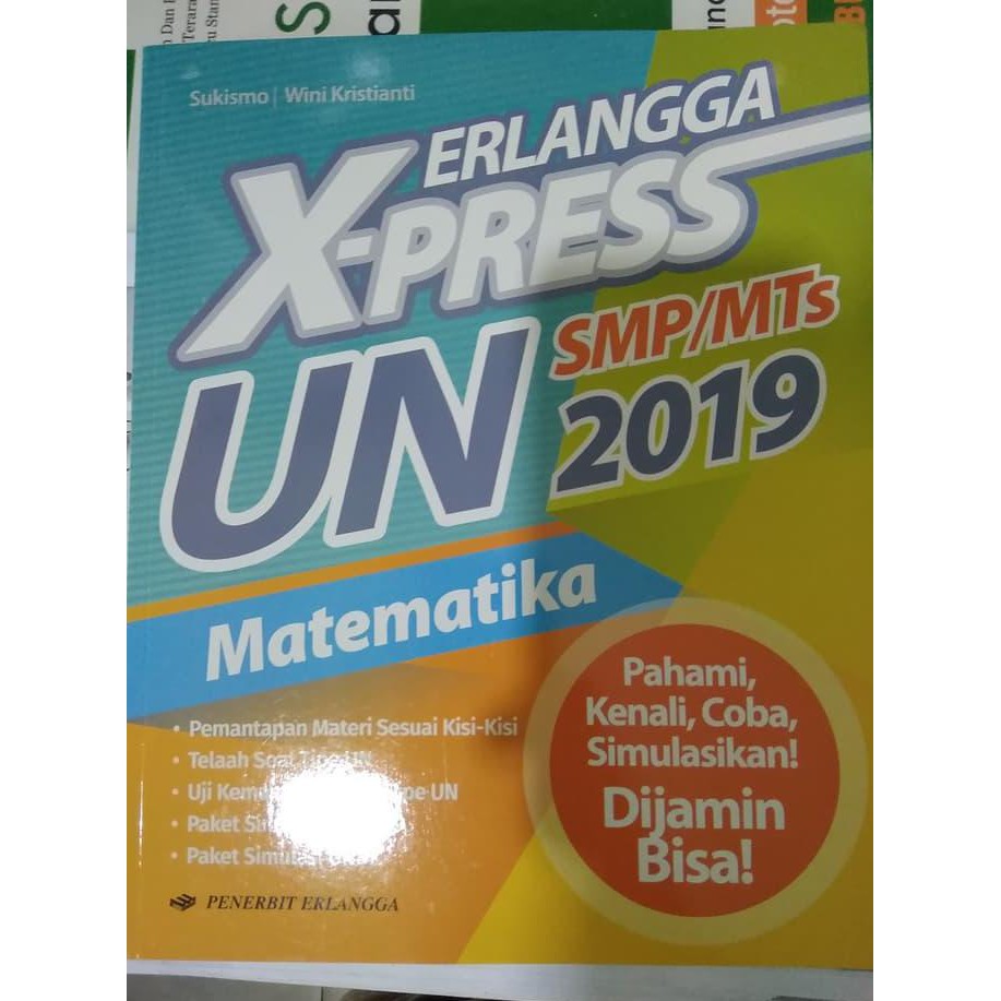 Buku Sekolah - Best Seller Original Erlangga X-Press Un Smp/Mts 2019 Matematika