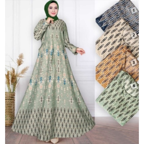 Mula Store - Gamis Maxmara Husna - Gamis Jagung Premium - Gamis Busui Dress - Gamis Acara Pesta - Ga