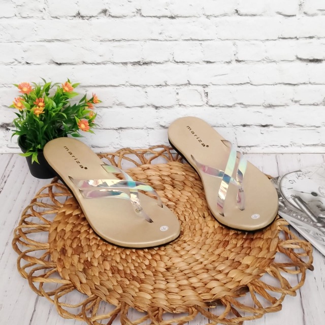 Sandal teplek jepit jempol pelangi M 03