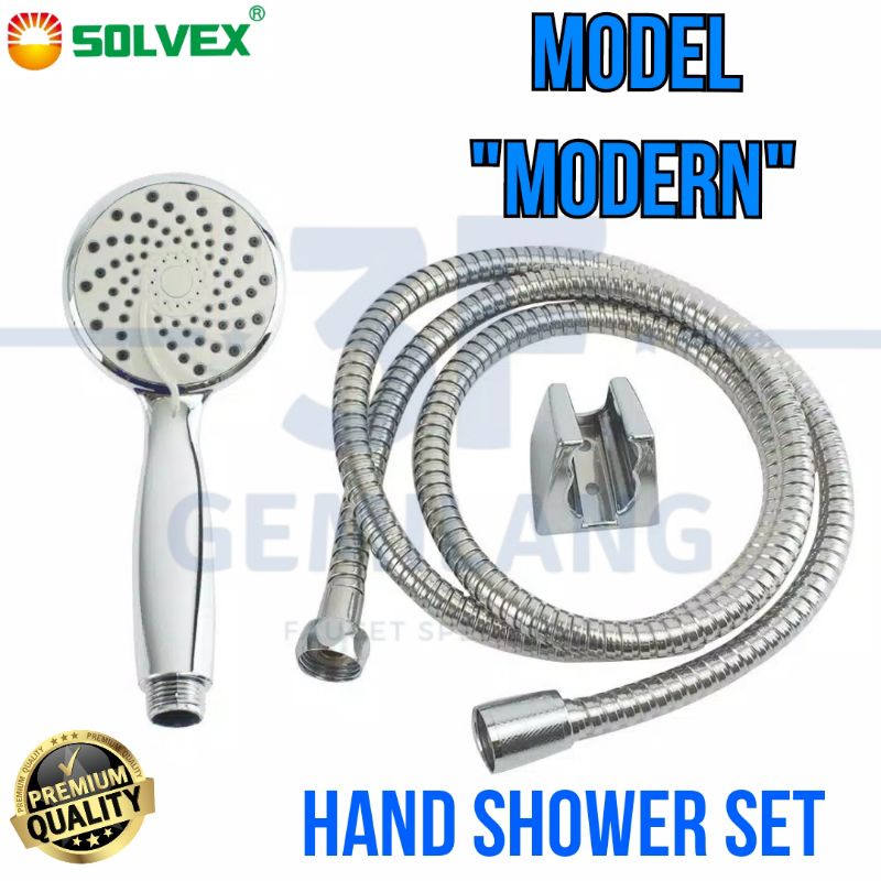 SOLVEX - HAND SHOWER SET MANDI WARNA CHROME HIGH QUALITY